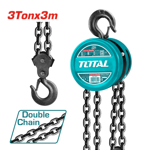 Aparejo manual De 3 toneladas Con 2 Cadenas total THT1631
