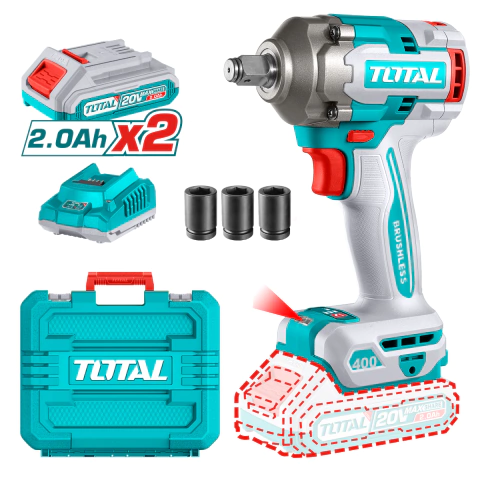 Llave de impacto 20v Brushless 2300rpn 400nm total TIWLI2040-4