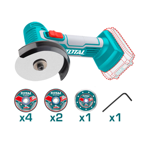 Mini Amoladora 76mm Inalámbrica A Bateria 20v Total TAGLI7601