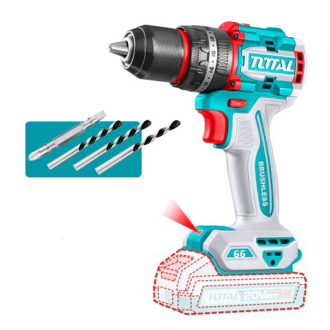 Taladro percutor 20v Bl 2000rpm 66nm 13mm Total TIDLI206681